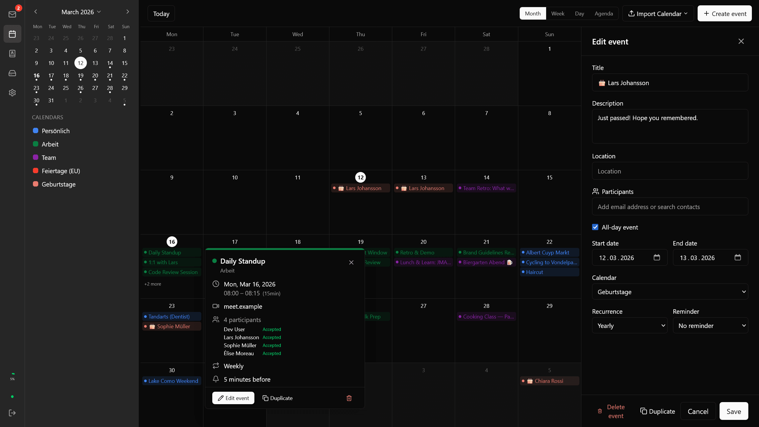 Calendar